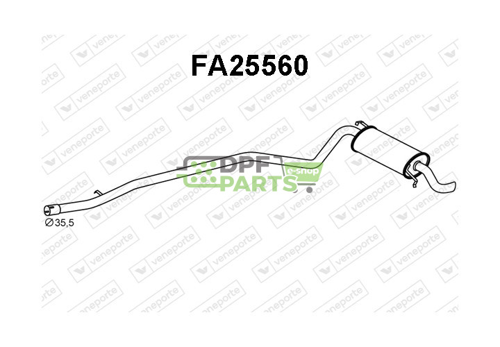 Tlumič FIAT - 51744829 51782930 73500853