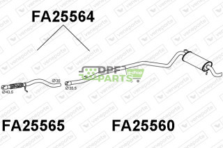 Tlumič FIAT - 51744829 51782930 73501572
