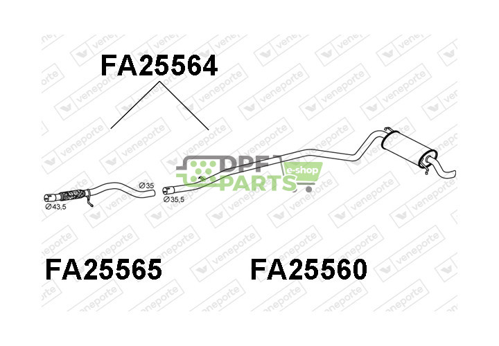Tlumič FIAT - 51744829 51782930 73501572
