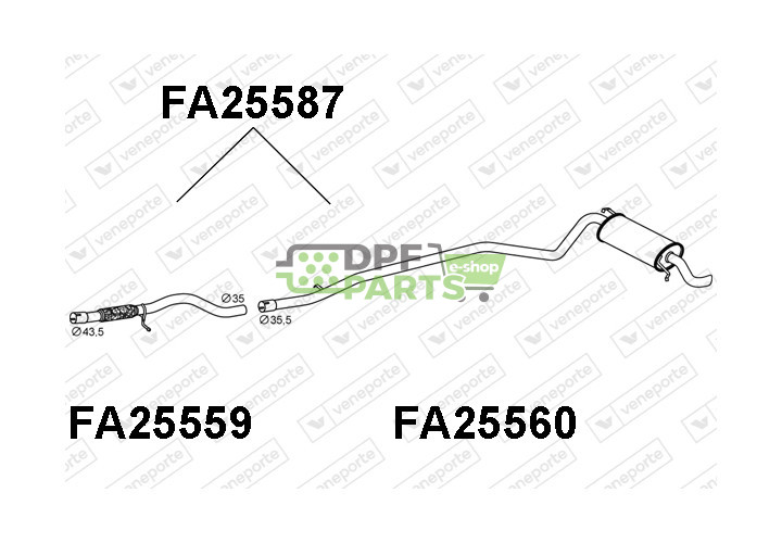 Tłumik FIAT - 73500853  