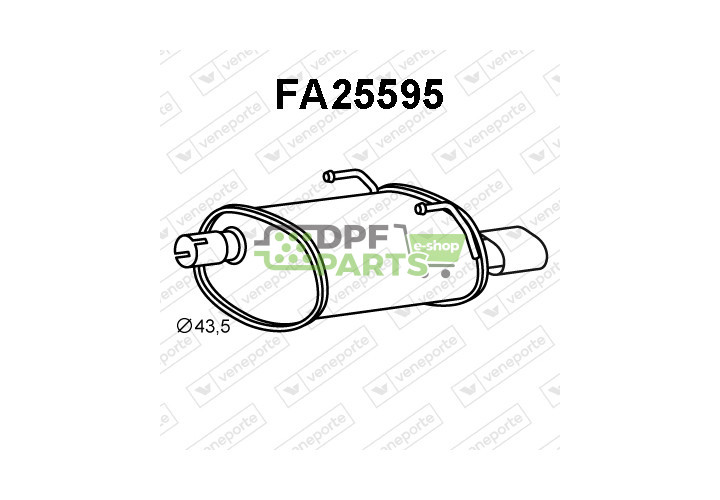 Tłumik FIAT / FORD - 1796260 51873784 51893072