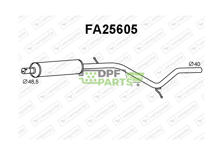 Tlumič FIAT - 46455926 46455932 46544111