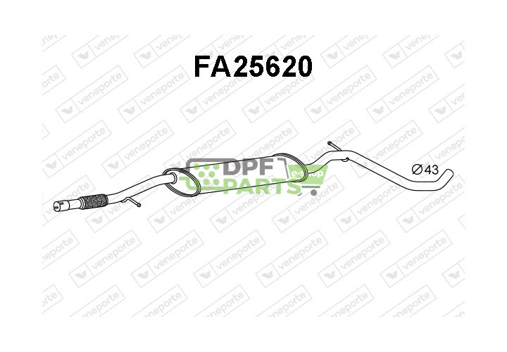 Tlumič FIAT - 51879750 51931445 51958467