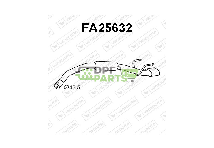 Tlumič FIAT - 51893071 51893886 51901340
