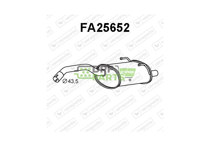 Tłumik FIAT / FORD - 1557723 1692911 51783688