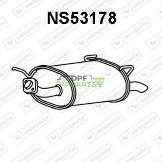 Tlumič NISSAN - 201003J400 201003J400KE 201006F500