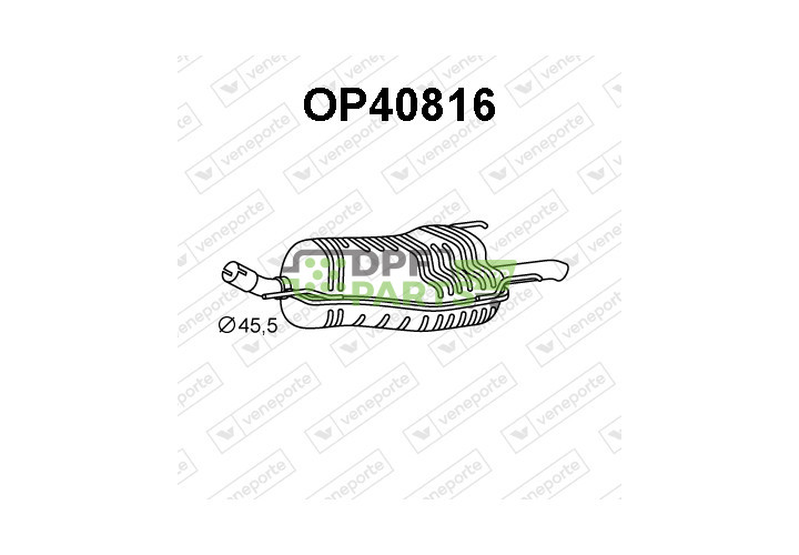 Tłumik OPEL / VAUXHALL - 13141033 13142089 13158591