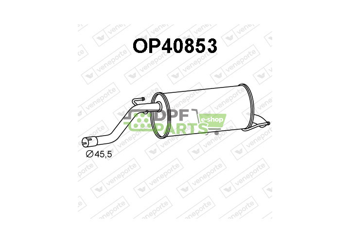 Tlumič OPEL / VAUXHALL - 13220777 13263391 5852676
