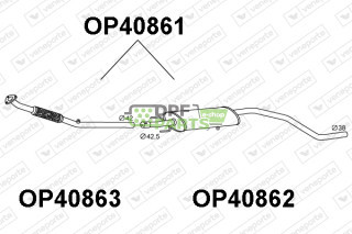 Tłumik OPEL / VAUXHALL - 13220794 5852596 