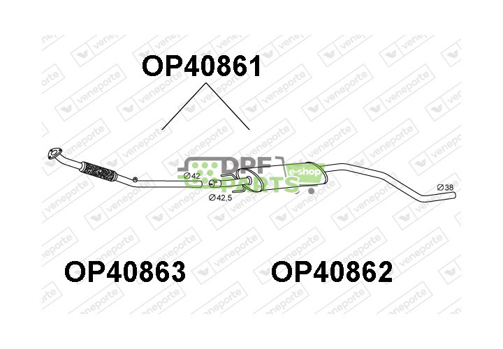 Tłumik OPEL / VAUXHALL - 13220794 5852596 