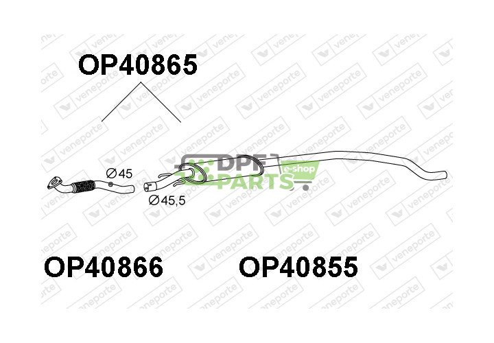 Tłumik OPEL / VAUXHALL - 13220793 13263398 5852595