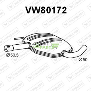Tłumik VOLKSWAGEN - 357253409C 3A0253409B 