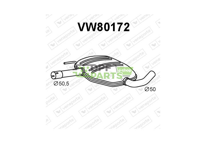 Tlumič VOLKSWAGEN - 357253409C 3A0253409B 