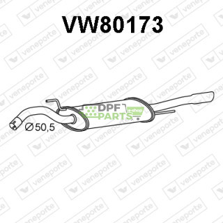 Tłumik VOLKSWAGEN - 357253609A 357253609H 357253609M