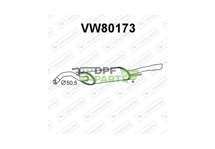 Tłumik VOLKSWAGEN - 357253609A 357253609H 357253609M