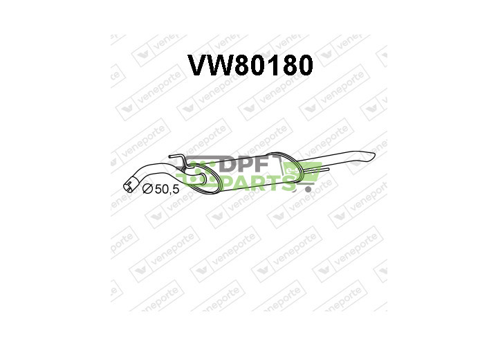 Tlumič VOLKSWAGEN - 3A0253609H 3A0253609M 