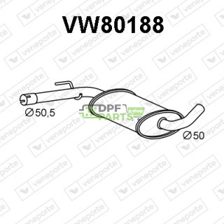 Tłumik VOLKSWAGEN - 357253405A 357253409A 