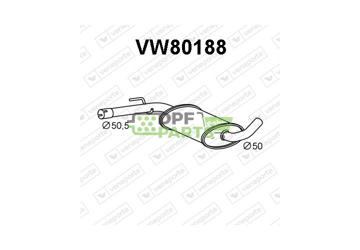 Tłumik VOLKSWAGEN - 357253405A 357253409A 