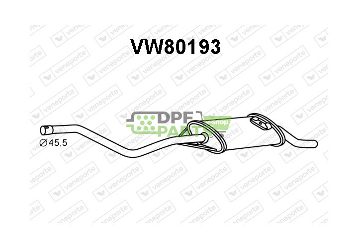 Tłumik VOLKSWAGEN - 871253609E 871253609G 
