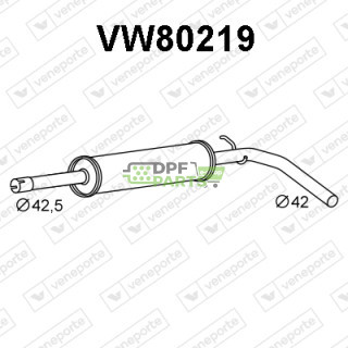 Tłumik VOLKSWAGEN - 6N0253209A 6N0253209AB 6N0253209F