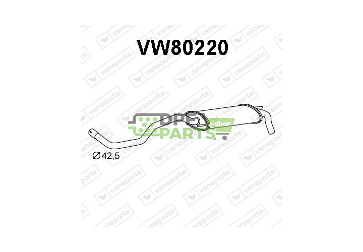 Tłumik VOLKSWAGEN - 6 6N0253609AA 6N0253609AG