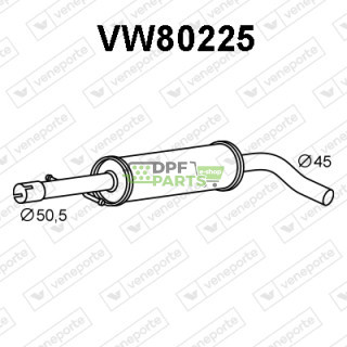 Tlumič AUDI / SEAT / SKODA / VOLKSWAGEN - 1J0253209 1J0253209E 1J0253209F