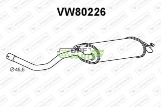 Tlumič AUDI / SEAT / VOLKSWAGEN - 1J6253609AA 1J6253609AN 1J6253609C