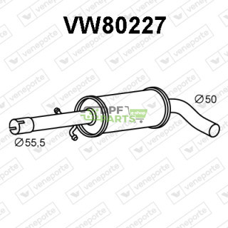 Tłumik AUDI / SEAT / SKODA / VOLKSWAGEN - 1J0253209B 1J0253209N JZW253209