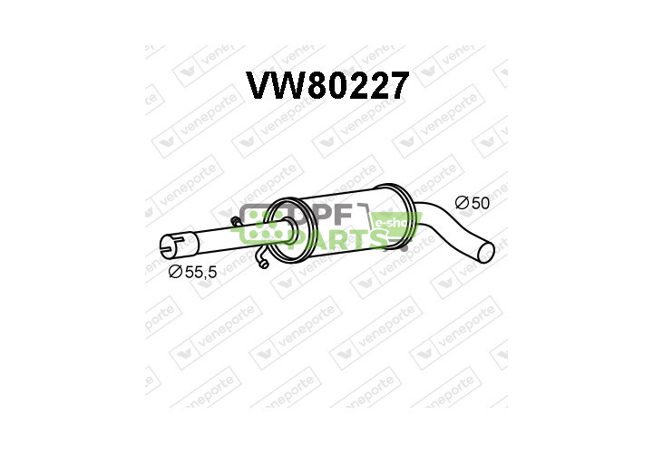 Tlumič AUDI / SEAT / SKODA / VOLKSWAGEN - 1J0253209B 1J0253209N JZW253209