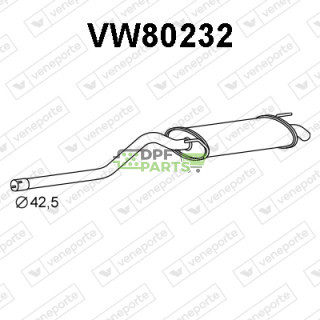 Tłumik SEAT / VOLKSWAGEN - 6K9253609 6K9253609A 6K9253609E