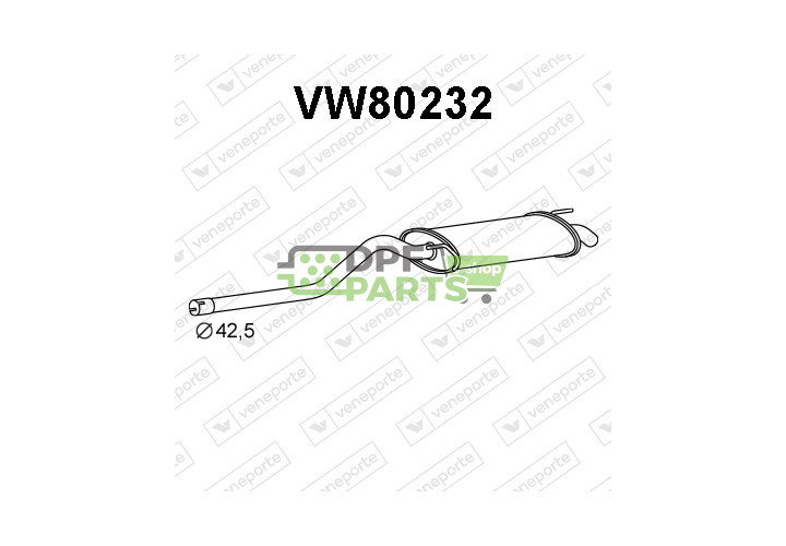 Tłumik SEAT / VOLKSWAGEN - 6K9253609 6K9253609A 6K9253609E