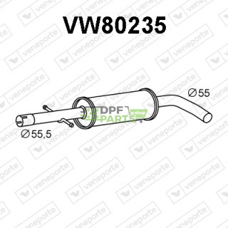 Tłumik AUDI / SEAT / SKODA / VOLKSWAGEN - 1J0253209C 1J0253209D 1J0253209P