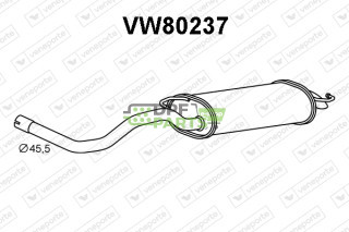Tłumik SEAT / VOLKSWAGEN - 1J6253609AF 1J6253609AK 1J6253609AM