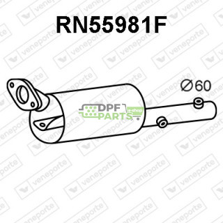 Filtry pevných částic DPF RENAULT - 200107237R 208D08504R 8200392221