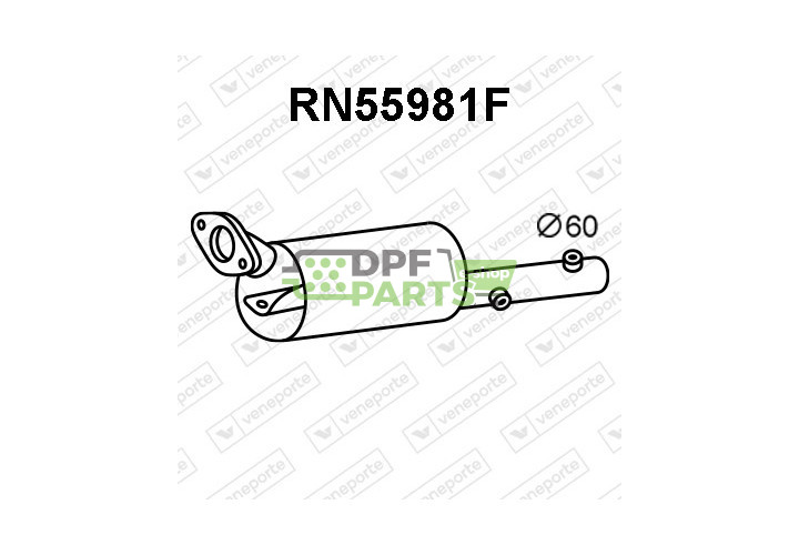 Filtry pevných částic DPF RENAULT - 200107237R 208D08504R 8200392221