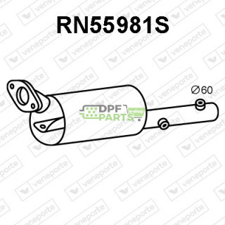 Filtry pevných částic DPF RENAULT - 200107237R 208D08504R 8200392221