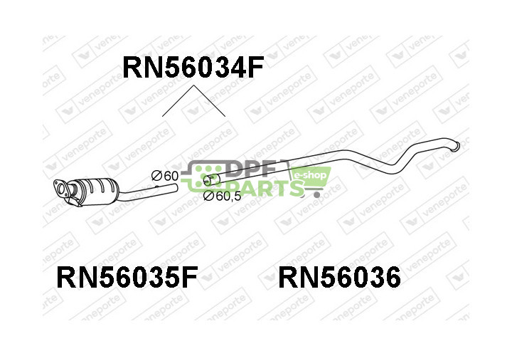 Filtry pevných částic DPF RENAULT - 200100056R 200100153R 