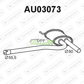Koncový tlumič výfuku AUDI - 8D0253409AK