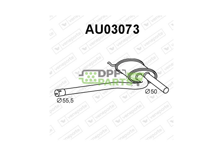 Koncový tlumič výfuku AUDI - 8D0253409AK