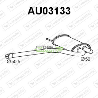 Koncový tlumič výfuku AUDI - 8D0253409AB 8D0253409AC