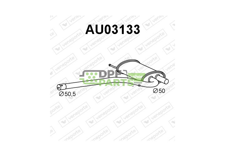 Koncový tlumič výfuku AUDI - 8D0253409AB 8D0253409AC