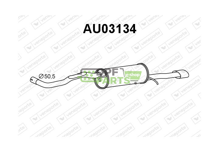 Koncový tlumič výfuku AUDI - 8D0253609AA