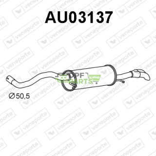 Koncový tlumič výfuku AUDI - 8D0253609BM 8D0253609T
