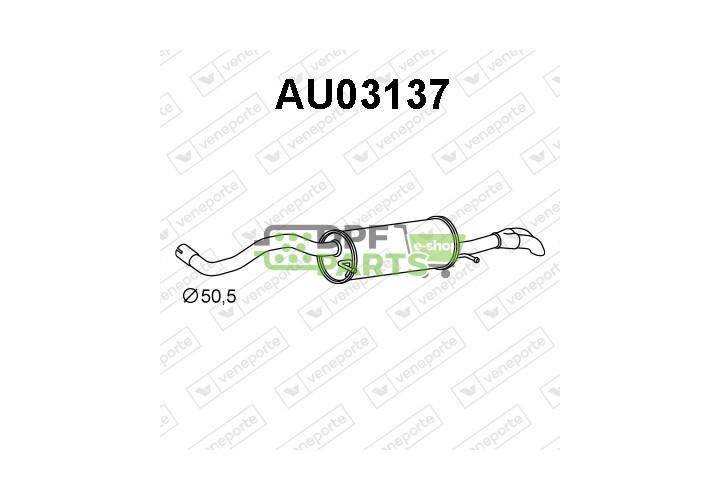 Koncový tlumič výfuku AUDI - 8D0253609BM 8D0253609T