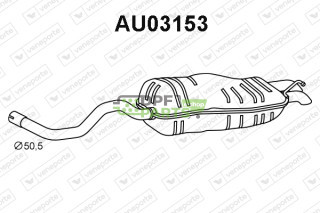 Koncový tlumič výfuku AUDI / SEAT / VOLKSWAGEN - 1J6253609AR 1J6253609CR 1J6253609F