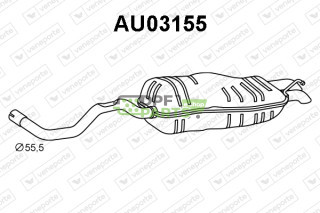 Koncový tlumič výfuku AUDI / SEAT / VOLKSWAGEN - 1J6253609AS 1J6253609BA 1J6253609BN