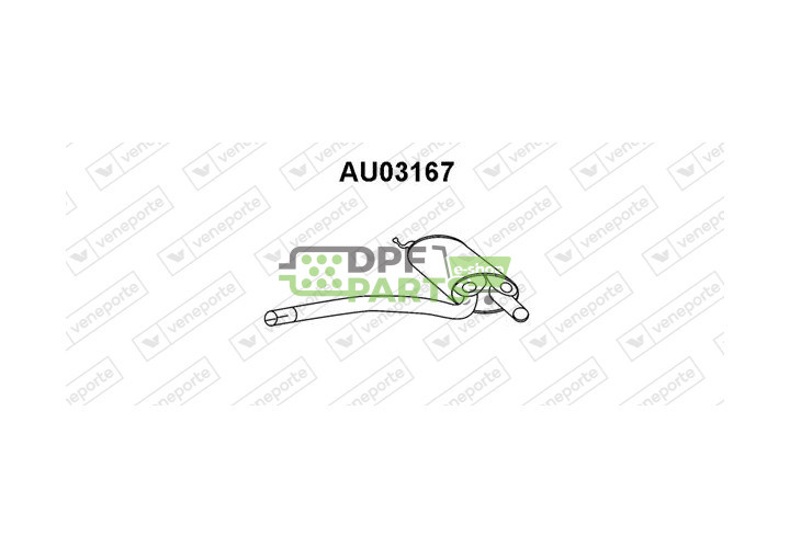 Koncový tlumič výfuku AUDI - 8D0253409AA 8D0253409T