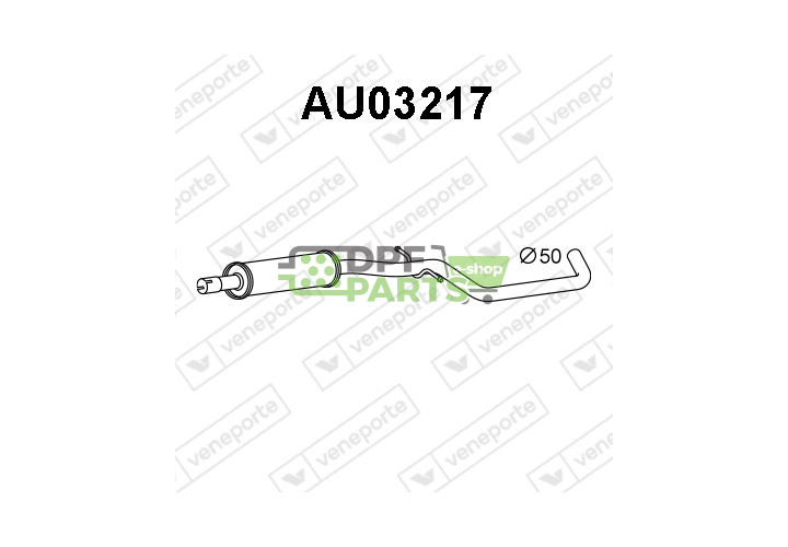 Tłumik AUDI / SEAT / SKODA / VOLKSWAGEN - 1K0253209AE 1K0253209B 1K0253209CK