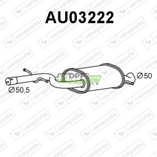 Tłumik AUDI / SKODA / VOLKSWAGEN - 1K0253209C 1K0253209CD 1K0253209CJ