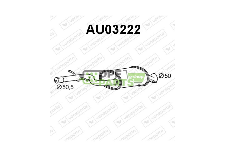 Tłumik AUDI / SKODA / VOLKSWAGEN - 1K0253209C 1K0253209CD 1K0253209CJ